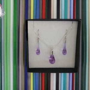 Lune Y Verre Bijoux goutte Murano Vitraux